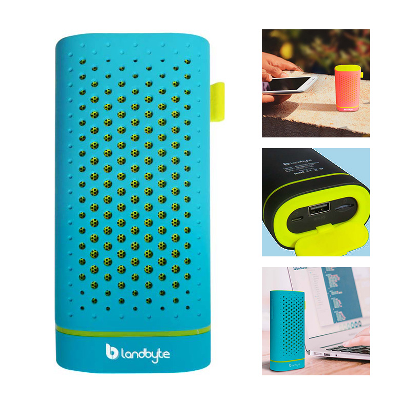 Parlante inalámbrico LandByte BV120, Bluetooth, Micro-SD, PowerBank, recargable.