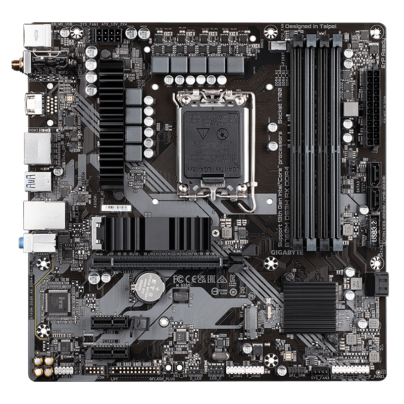 Motherboard Gigabyte B760M DS3H AX DDR4 (rev. 1.0), Chipset Intel B760, LGA1700, mATX