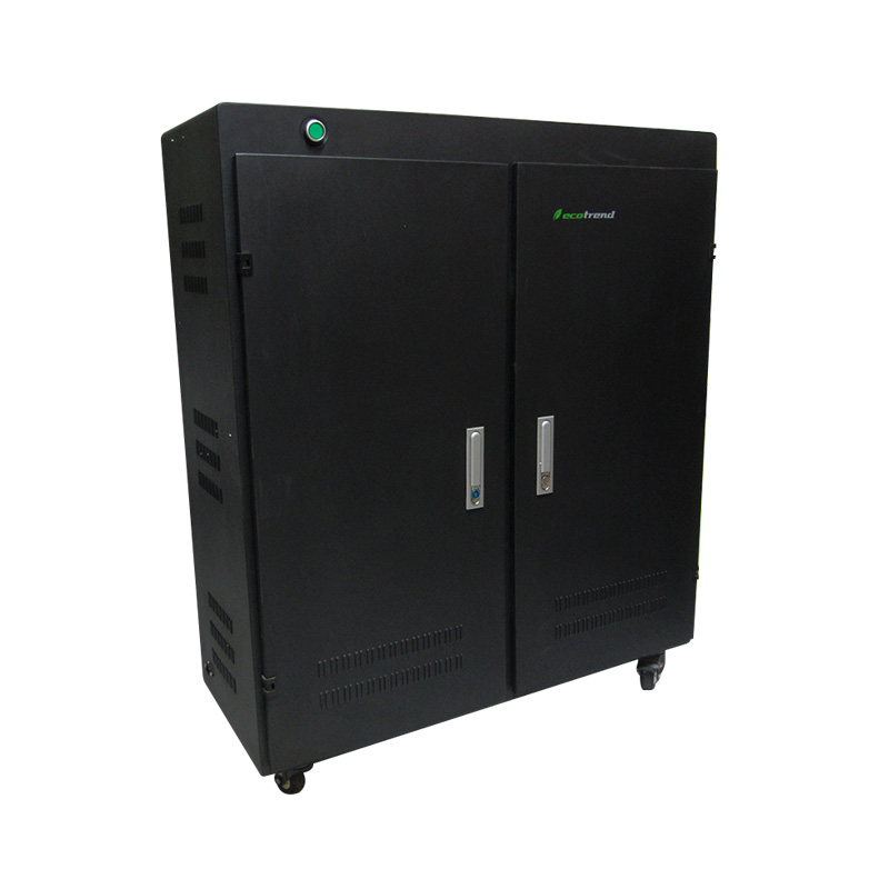 Gabinete de carga Ecotrend QP-R30TC, negro.