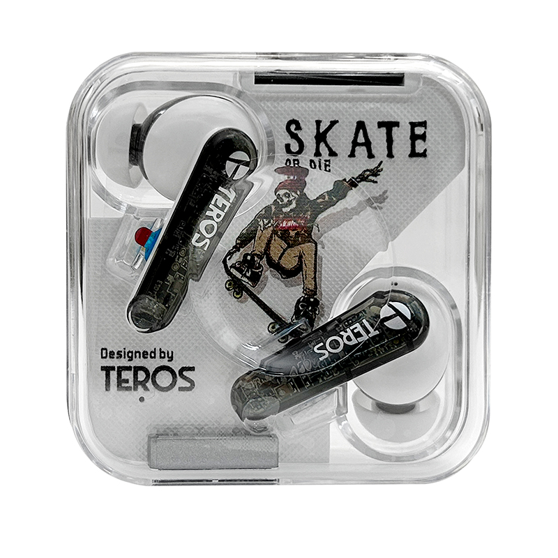 Audífonos TEROS TE-8072W, Bluetooth, TWS, blanco