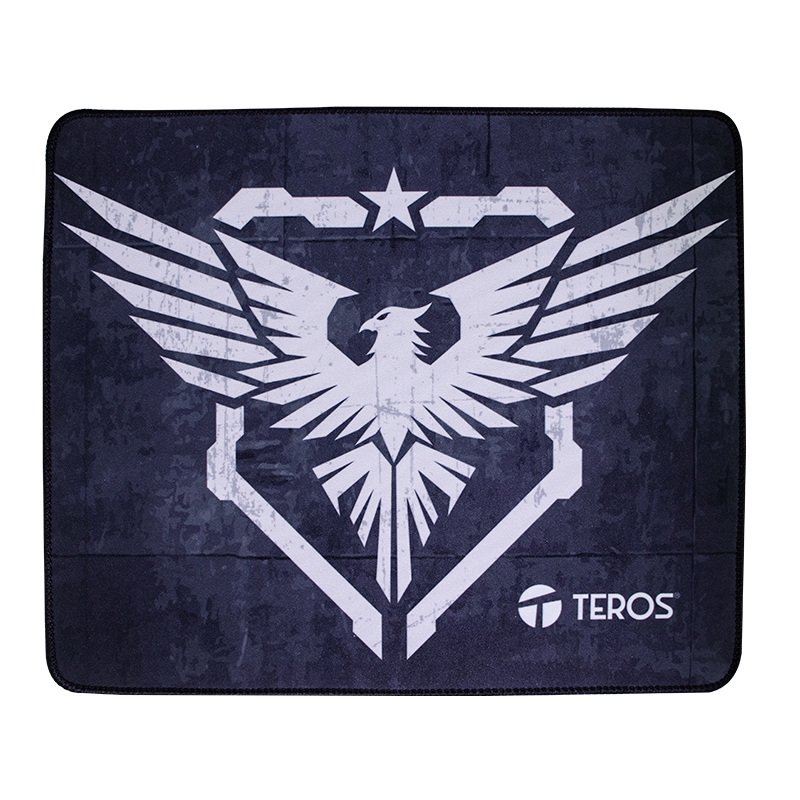 Mouse pad TEROS TE-3014S, negro con diseño