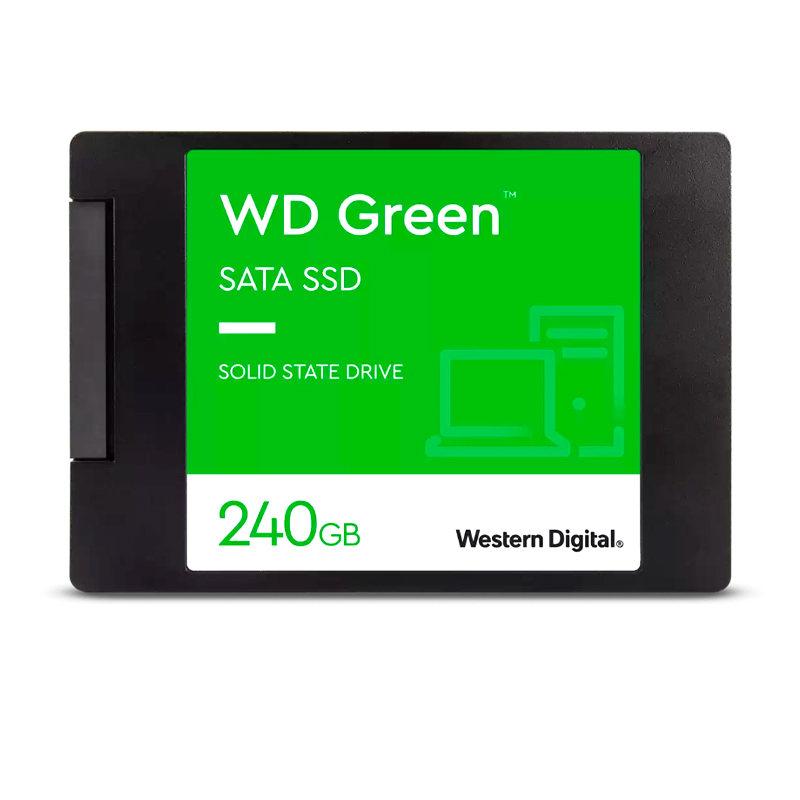 Unidad en estado solido Western Digital Green, WDS240G3G0A, 240GB, SATA 6Gb/s, 2.5", 7mm.