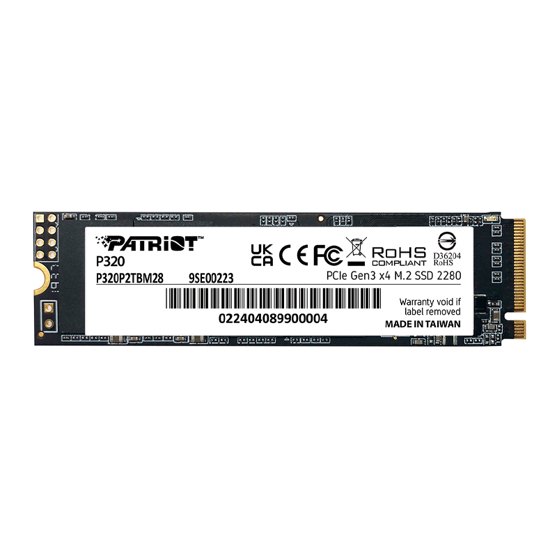 Unidad en estado sólido PATRIOT P320, 1TB, M.2 2280 PCIe Gen 3 x4 NVMe 1.3