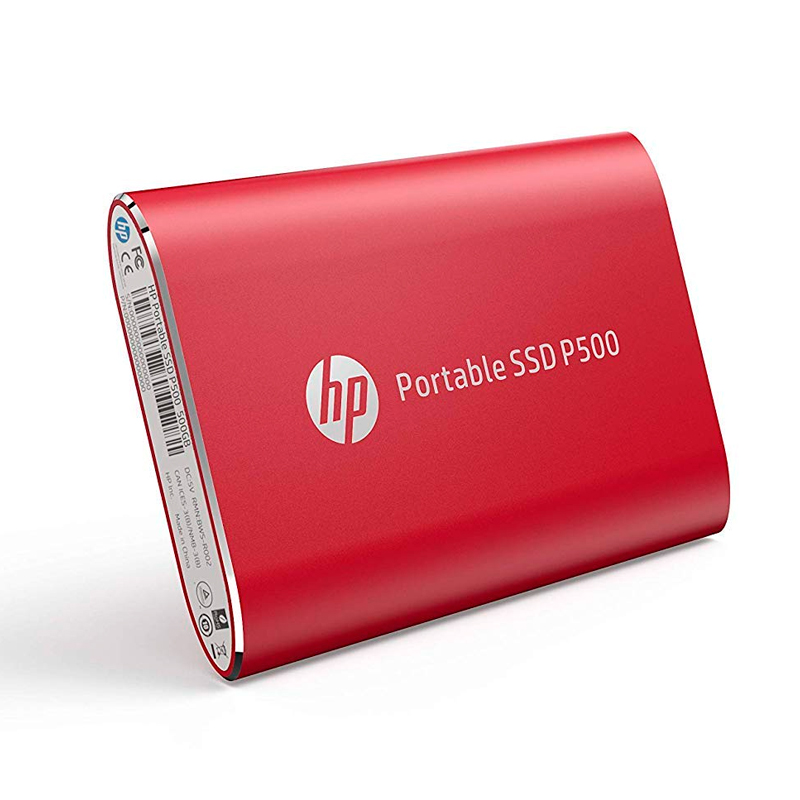 Disco duro externo estado sólido HP P500, 500GB, Rojo, USB 3.1 Tipo-C.