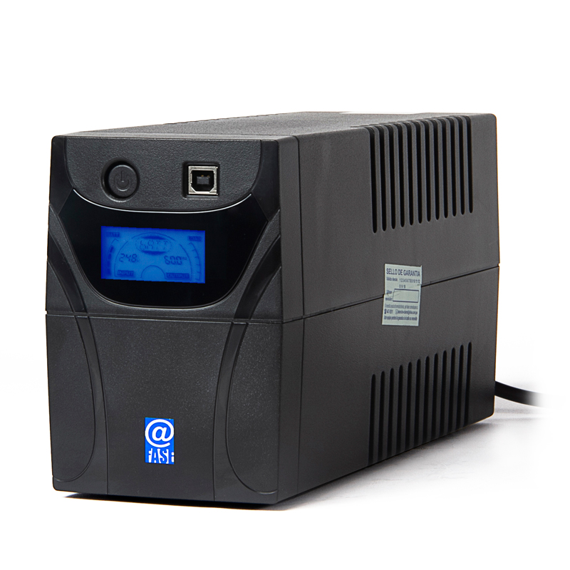 UPS Interactivo Elise @Fase, AUR-650-LCD-USB, 650VA / 360W, Puerto inteligente USB-HID.