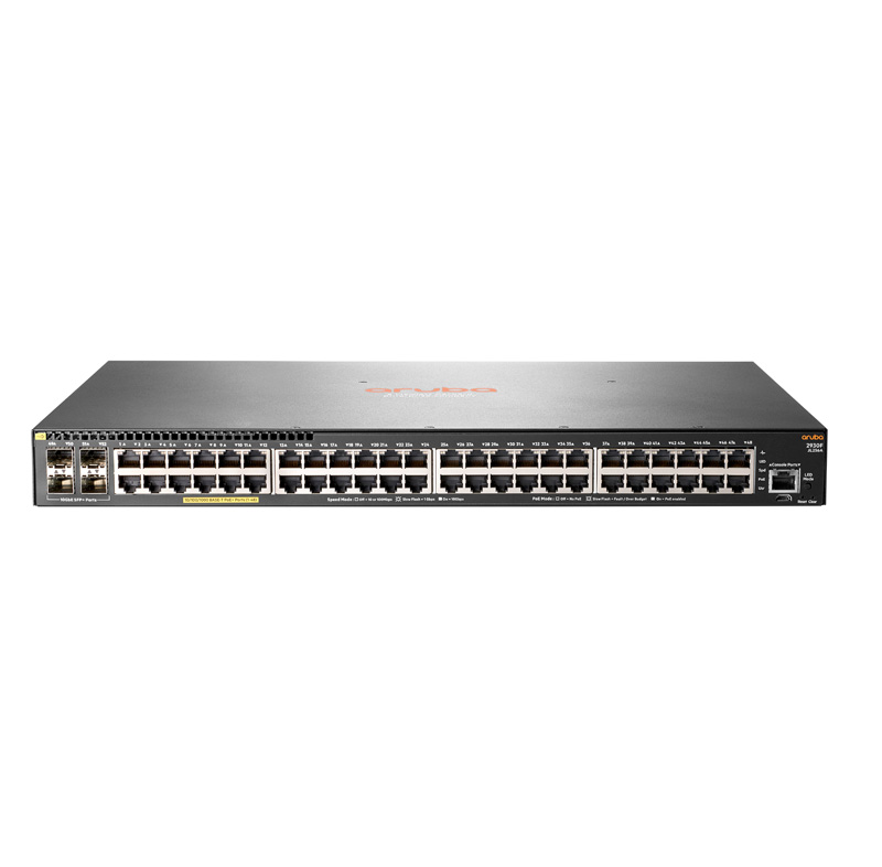 Switch HPE Aruba 2930F, 48 RJ-45 GbE, 4 SFP 1/10 GbE.