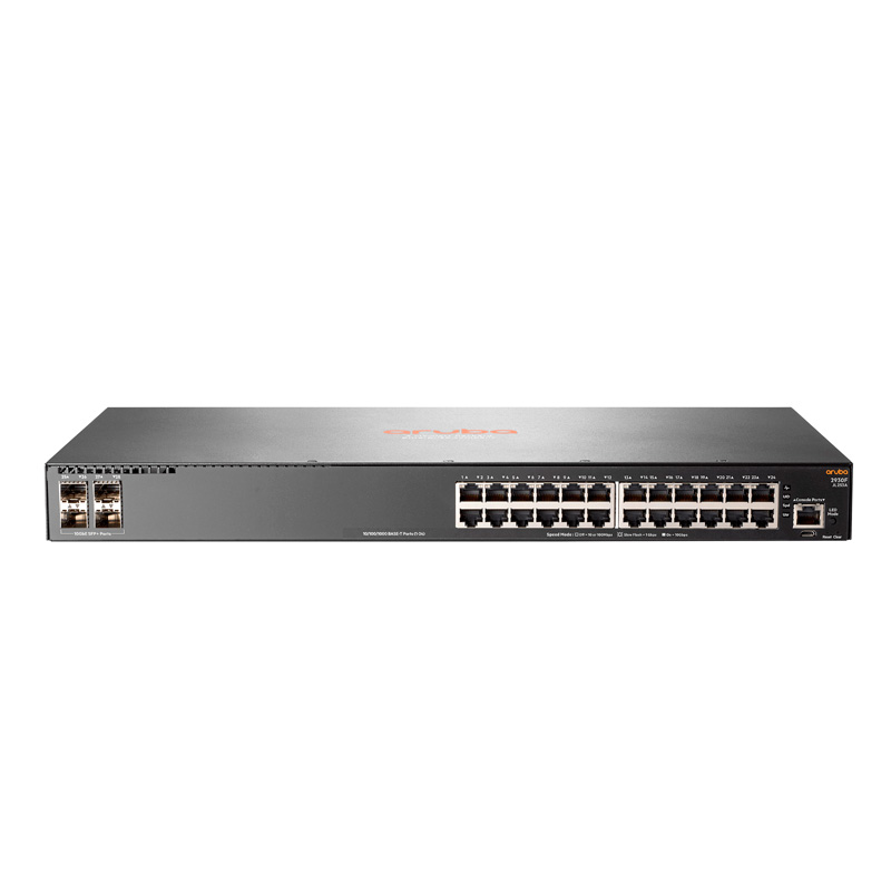 Switch HPE Aruba 2930F, 24 RJ-45 GbE, 4 SFP+ 1/10GbE.