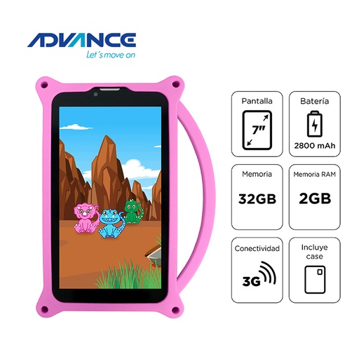 [ 462902] Tablet Advance Intro TR6955, 7" IPS 1024x600, Android 11 Go, 3G, Dual SIM, 32GB, RAM 2GB
