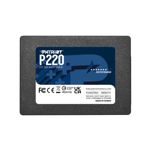[ 477592] Unidad en estado solido Patriot P220, 256GB, SATA III 6.0 Gb/s, 2.5", 7mm