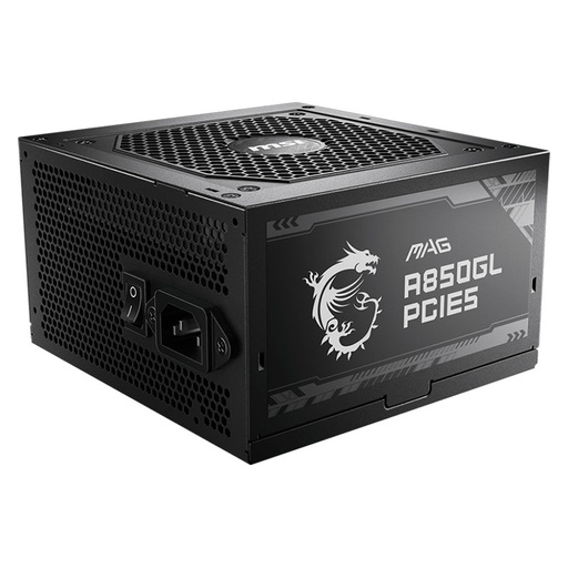 [ 436081] Fuente de alimentación MSI MAG A850GL PCIE5, 850W, 80 PLUS Gold, Formato ATX.