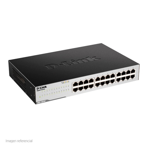 [ 323807] Switch D-Link DGS-1024C, Capa 2, 24 RJ-45 LAN GbE, Auto MDI/MDI-X.
