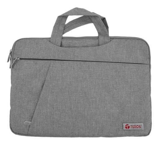 [ 447251] Maletín gris TEROS TE-9019S para notebooks de hasta 15.6", poliéster, gris