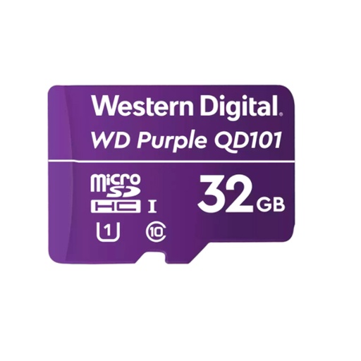 [ 368271] Memoria Flash WD Purple 32GB SC QD101 microSD, ideal para Camaras de videovigilancia.