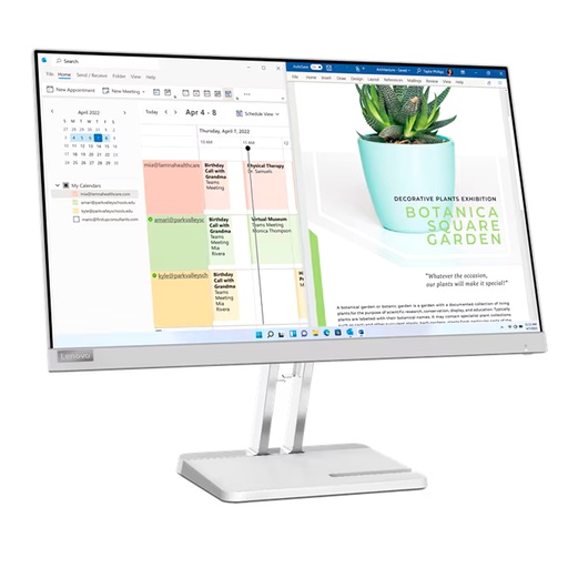 [ 455196] Monitor Lenovo L24e-40, 23.8" VA/FHD/WLED/16:9/100Hz/Anti-glare/HDMIx1/VGAx1/Color Gris