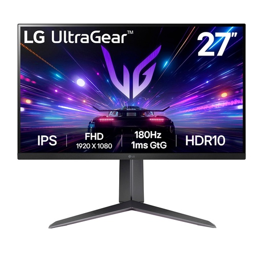 [ 452538] Monitor Gamer LG 27" UltraGear Plano FHD IPS (1920x1080) HDMI/DP/HP-OUT