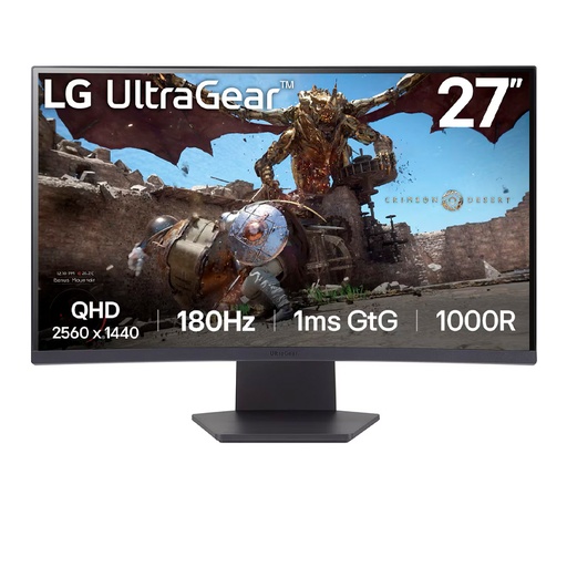 [ 452536] Monitor Gamer LG 27" UltraGear Curvo (1000R) QHD VA (2560x1440) HDMIx2/DP/HP-OUT