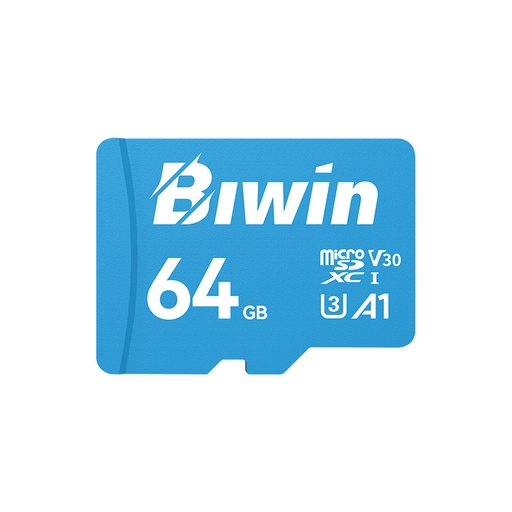 [ 477338] Memoria Flash microSD BIWIN MS100, 64GB, Interfaz: UHS-1, C10, U3, V30, A1
