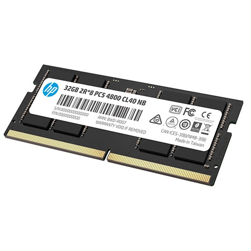 [ 458486] Memoria HP X1 SODIMM DDR5, 32GB 5600 MHz, PC5-44800, CL46, 1.1V