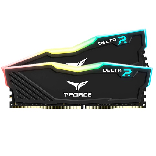 [ 387133] Memoria TEAMGROUP T-FORCE DELTA RGB 16GB (2 x 8GB) DDR4-3600MHz, CL18, 1.35V, RGB, Negro