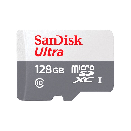 [ 361792] Memoria Flash SanDisk Ultra microSDHC, UHS-I, Class10, 128GB, incluye adaptador SD.