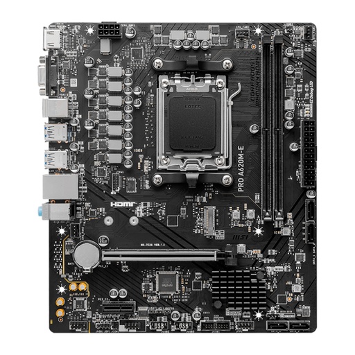 [ 424146] Motherboard MSI PRO A620M-E, Chipset AMD A620, Socket AM5, HDMI, VGA, mATX