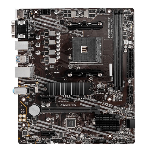 [ 471642] Motherboard MSI A520M PRO, Chipset AMD A520, Socket AMD AM4, mATX