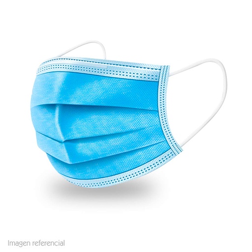 [ 347945] Mascarilla no quirurjica desechable, Caja x 50 unidades - Color Celeste