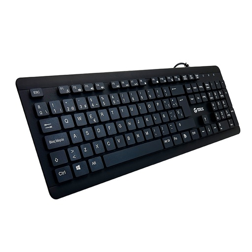 [ 420230] Teclado lavable TEROS TE-4065N, IPX7, USB, negro
