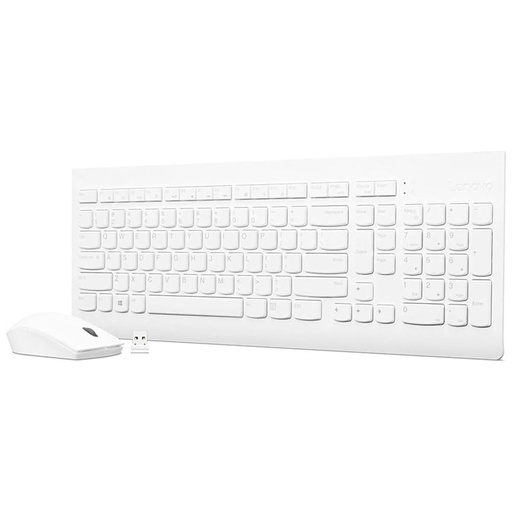 [ 455852] Kit de Teclado + Mouse combo, LENOVO 510, Inalámbrico, Color Blanco