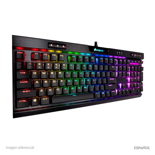 [ 290529] Teclado Corsair K70 RGB , mecánico, Multimedia, USB, retroiluminado.