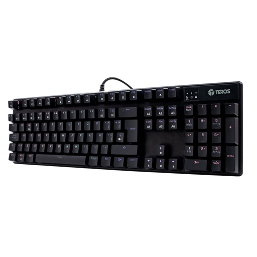 [ 461879] Teclado mecánico TE-4068G, retroiluminación rainbow, USB 2.0, español, color negro