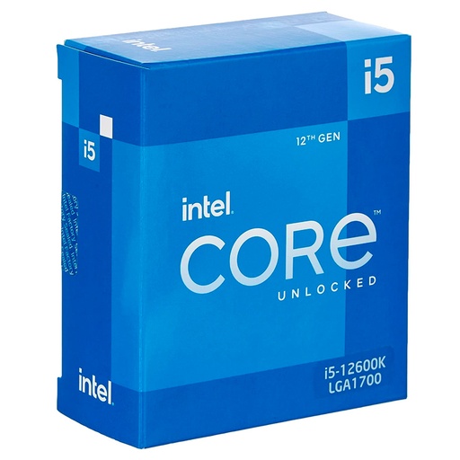 [ 378389] Procesador Intel Core i5-12600K 3.70 / 4.90GHz, 20MB Caché L3, LGA1700, 125W, 10 nm.