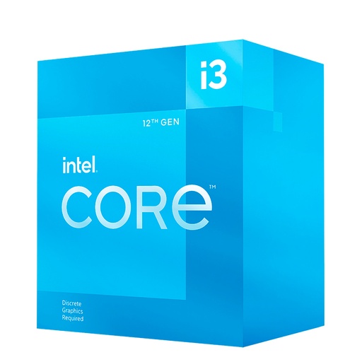 [ 383117] Procesador Intel Core i3-12100F, 3.30/4.30GHz, 12MB SmartCaché, LGA1700, Intel 7(10nm)