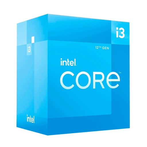 [ 390138] Procesador Intel Core i3-12100 3.3 / 4.3GHz 12MB Intel Smart Caché, LGA1700, Intel 7(10nm)