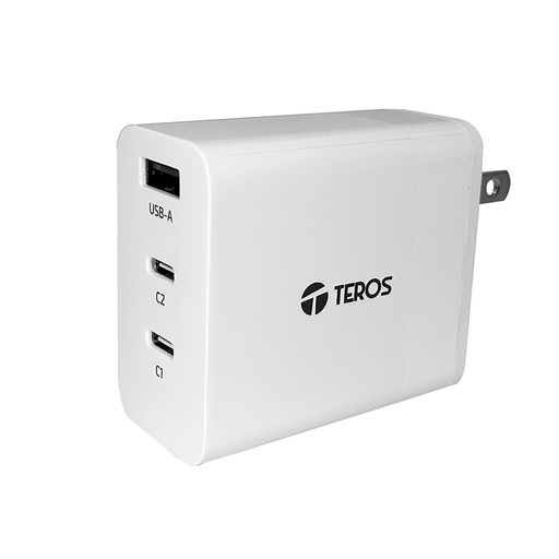 [ 424450] Cargador USB-A USB-C TEROS TE-70207W, GaN, PD 65W, blanco