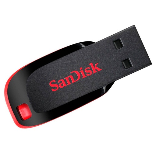 [ 69492] Memoria Flash USB SanDisk Cruzer Blade, 16GB, USB 2.0, presentación en colgador.